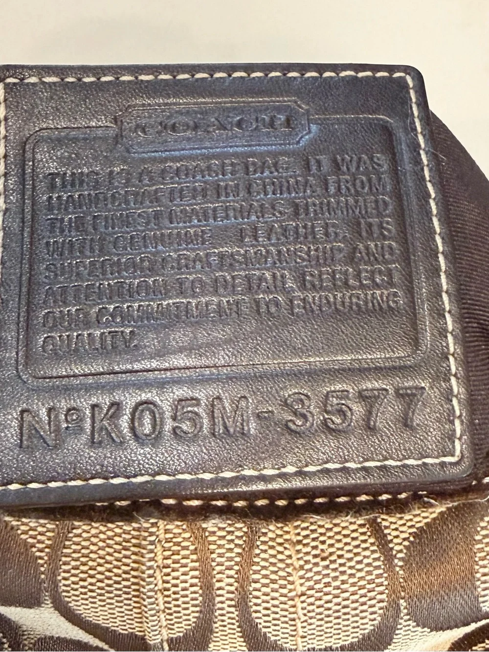 Vintage Y2K Coach Signature Soho Slim Duffle shoulder bag